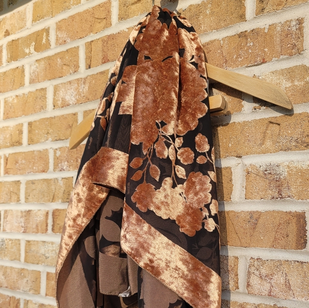 Velvet & Sheer Scarf